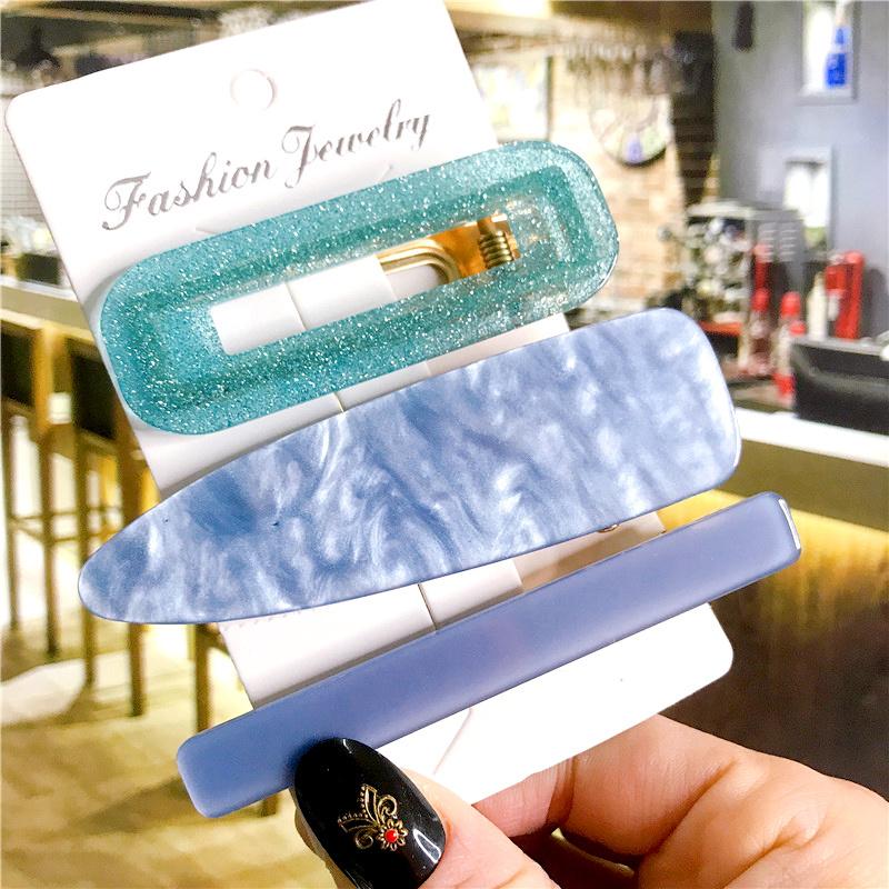 Корейский модный красочный ацетатный комплект из 3 шт./компл., набор заколок для волос, шпилька для женщин и девочек, заколки, аксессуары, ювелирные изделия, заколка для волос, головной убор