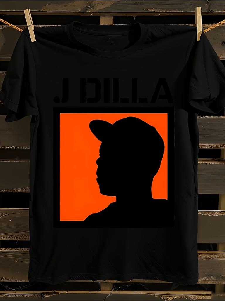 J. Графическая футболка Dilla & Slum Village Мужская футболка Женские футболки с принтом букв Футболка с коротким рукавом Повседневная уличная футболка Топ