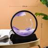 Moving Sand Art Picture Round Glass 3D Hourglass Deep Sea Sandscape In Motion Display Flowing Sand Frame 7inch for Home Decor