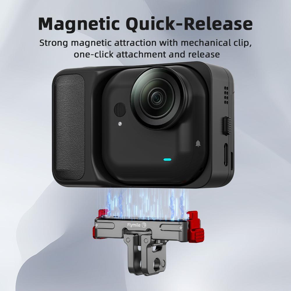 Aluminum Alloy Magnetic Base for Insta360 GO Ultra Camera Magnetic Quick-Release Adapter Mount Stand Holder Expansion Accessorie