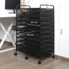 Wrought Iron A4 File Rack with Drawers - Under-Desk Document Storage Cabinet & A3 Classification Organizer