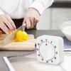 Countdown Alarm Reminder Mechanical Timer 60 Minutes Kitchen Timer Practical White Square Cooking Tools