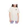 Embroidered Sports Casual Short Sleeve Round Neck T-Shirt Kids Tops Coconut-Milk FD0927-113