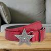 Engraved Waist Chain Carved Star Buckle Punk Chain Cowgirl Belt for Women Proms Club Party for Jeans Dresses