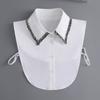 New Fake Victorian Stand Up Collar White Black Lace Collars Detachable For Women Blouse Lapel Shirt False Collar Woman