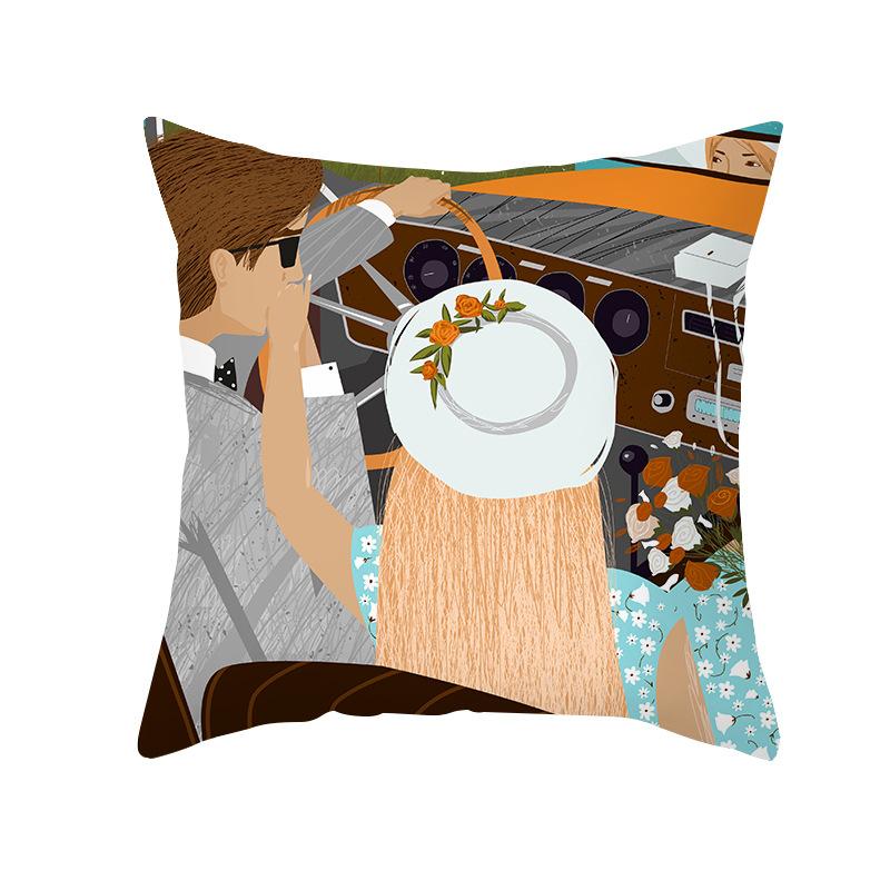 Valentine'S Day Throw Pillow Cover For Home Sofa Armrest Cover Short Plush Printed Cushion Cover For Living Room And Bedroom