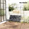 Bench Cushion Water-Repellent Seat Cushion Backrest Cushion 100 x 98 x 8 cm Dark Gray Garden Bench Hollywood Swing