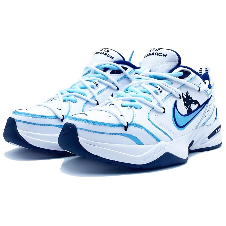 Nike Air Monarch 4 Нескользящие Баланс Легкие Низкие Кроссовки Унисекс Синие 415445-102(Команда145--)