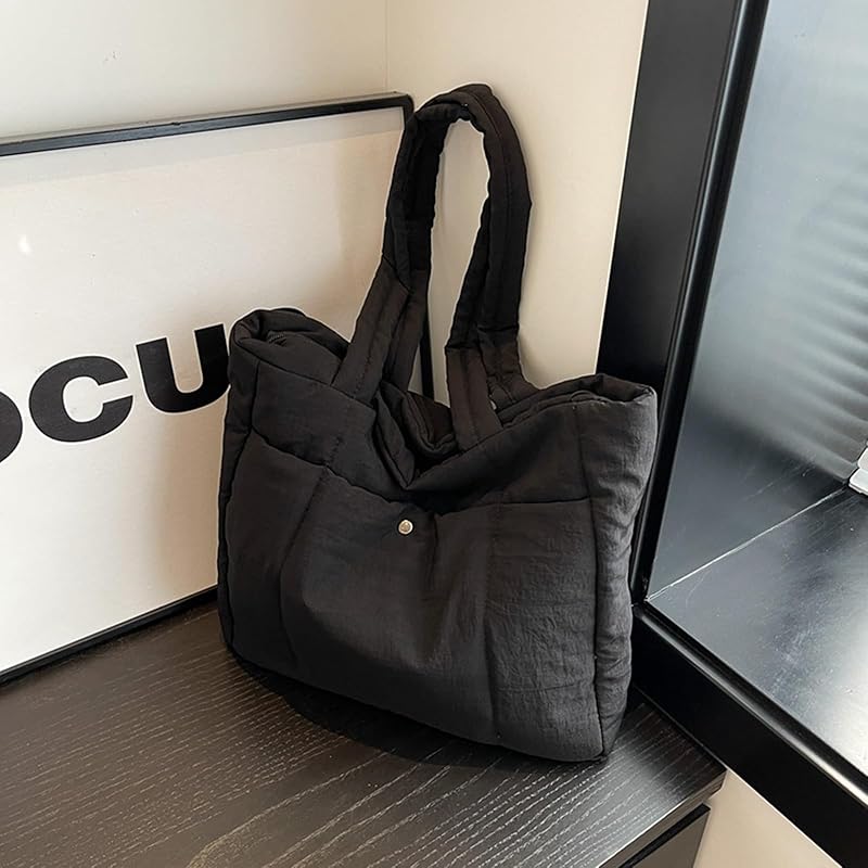 [Tuten] женская сумка-тоут Сумка через плечо Сумка для мам Однотонная сумка через плечо большой емкости Большая легкая сумка на молнии для поездок на работу Поездки в школу