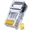 SAMZHE Позолоченные разъемы RJ45 Cat6 (Упаковка 100 шт.)