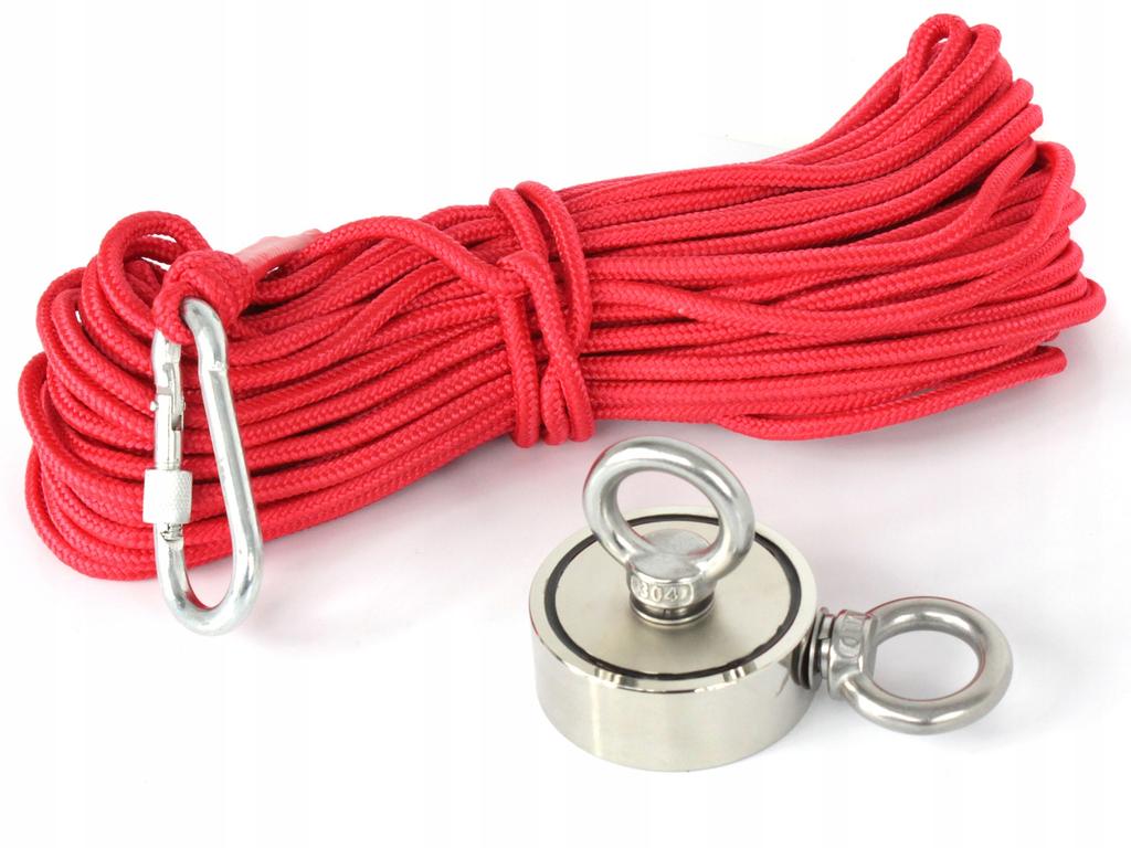 Neodymium Magnet Side Handle 240Kg For Search + Gloves + Rope