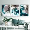 Nicjoy Abstract Blue Green Texture Wall Art Prints Art Poster Picture Canvas Paintings Poster Prints Picture for Living Room Home Decor