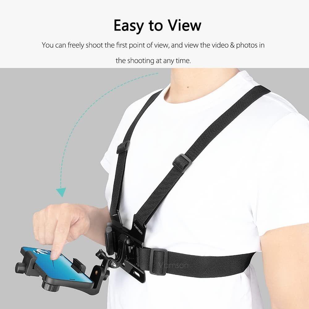 Strong Stability Phone Chest Harness Holder Mobile Phone Chest Strap Mount Cycling