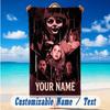 Beach Towel Custom Name Text, Quick Dry Large Towel For Beach HomeThe Conjuring Annabelle