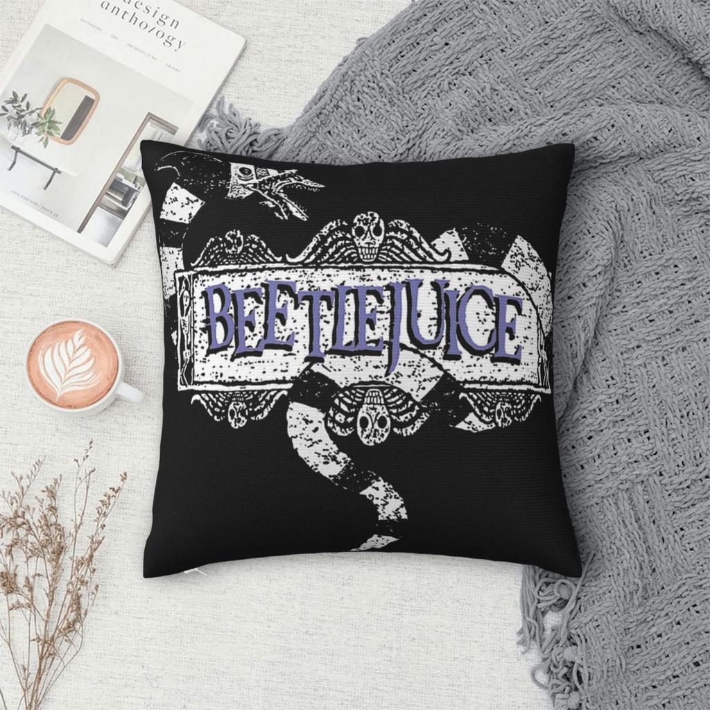 B-Beetlejuice Horror Movie Pillowcases Stuff Soft Cushion Cover Decor Halloween Throw Pillow Case Cover Home Multi Size
