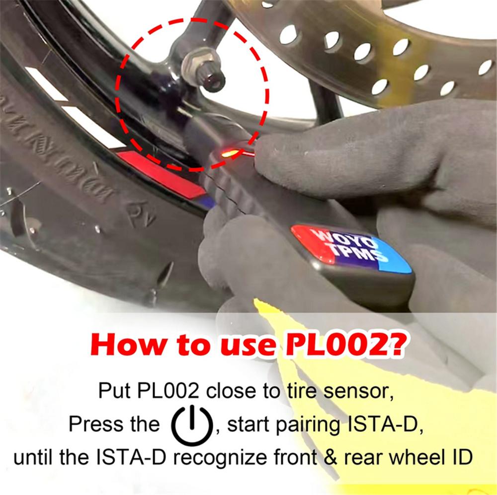 WOYO PL002 для мотоцикла BMW R1200 R1250 Assist ISTA-D Распознает все известные идентификаторы датчиков давления в шинах для сброса TPMS Инструмент активации