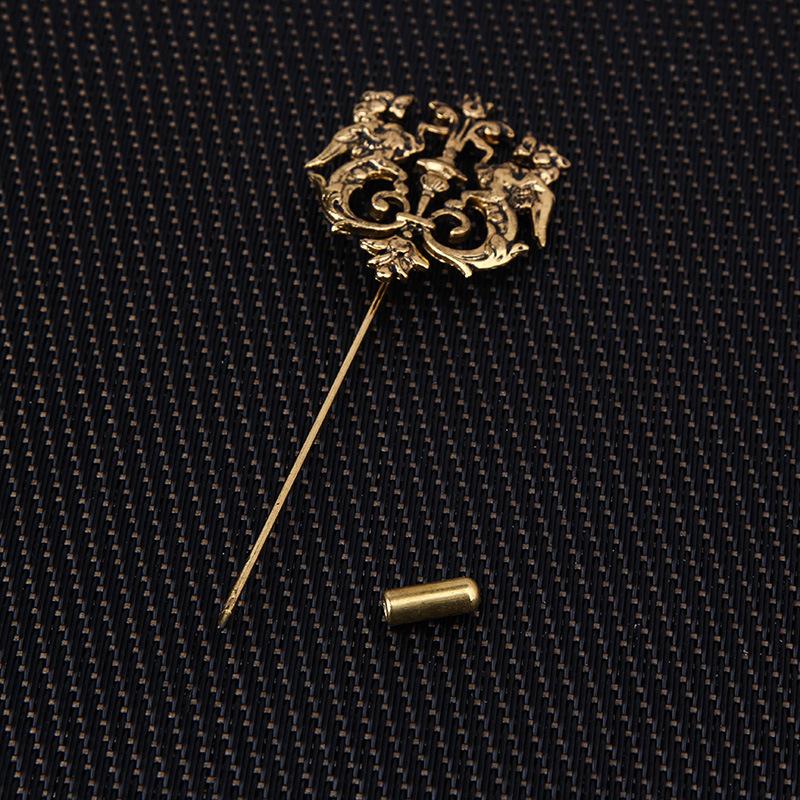 Z80 Ретро Двойной Лев Корейская Брошь, Брошь-Слово, Оригинальная Персонализированная Булавка, Украшение для Костюма Рубашки