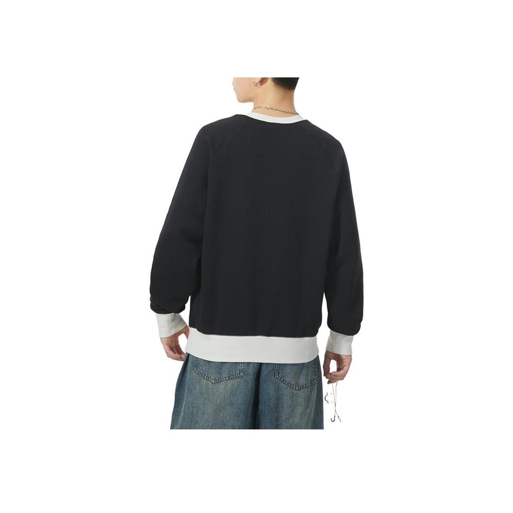 Nike Американский винтажный толстовка с круглым вырезом и рукавом реглан, мужские топы, черный цвет FV5379-010