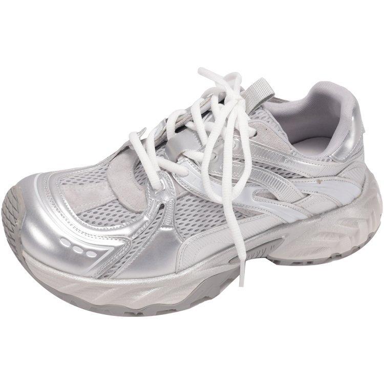 Женские кроссовки из кожи и сетки, осень 2025, новые, дышащие, легкие, на мягкой подошве, универсальные, красные, повседневные, спортивные, трендовые