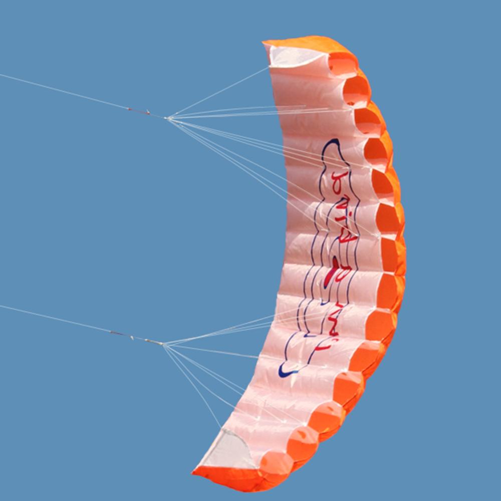 1.4m Colorful Double Flying Line Wing Kite Stunt Power Kite Soft Giant Flying Kite Sports Beach Kite