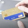 1PC/4PC Self-Adhesive Dubai-Inspired Transit Cards Skin Stylish Protection Crystal Frosted Starlight Powder Card Cover Luxurious