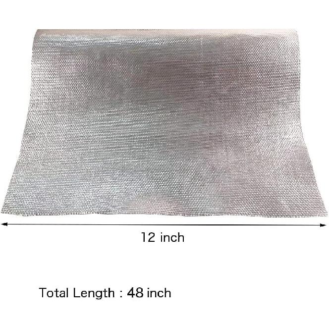 Aluminum Backed Aluminized Self Adhesive 12'' X 48’',Fiberglass Thermal Ulation Material High Temp Protection