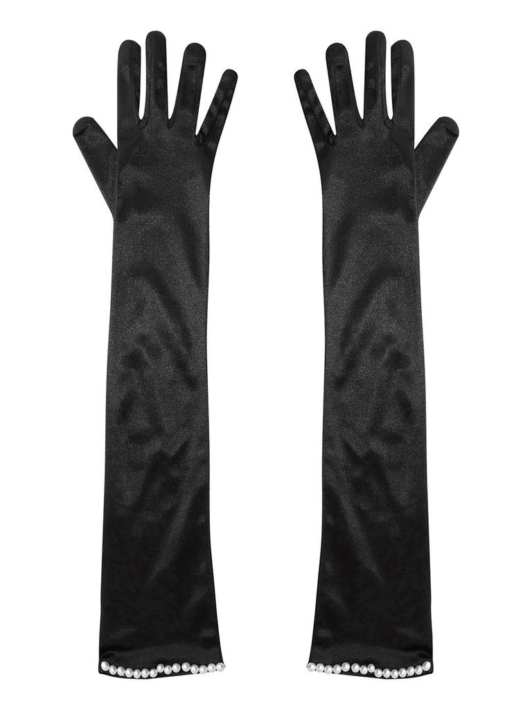 Women Sleeveless Jazz Dance Leotard Glitter Sequin Bodice Feather Trim with Satin Gloves and Hat for Stage Competition Dancewear