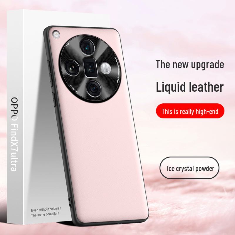 Защитный чехол из жидкой кожи для Oppo Find X7 Ultra, защита от падений, поставка в цельном виде.