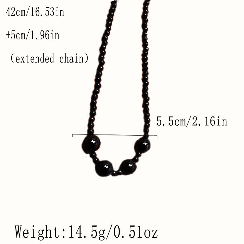 Простое черное ожерелье из бисера, модное ожерелье из бисера, женский подарок, ювелирные аксессуары