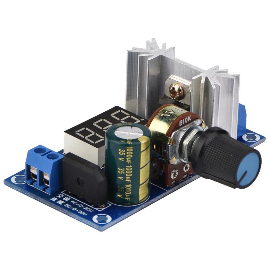 LM317 Регулируемый регулятор напряжения Плата питания Цифровой дисплей напряжения
