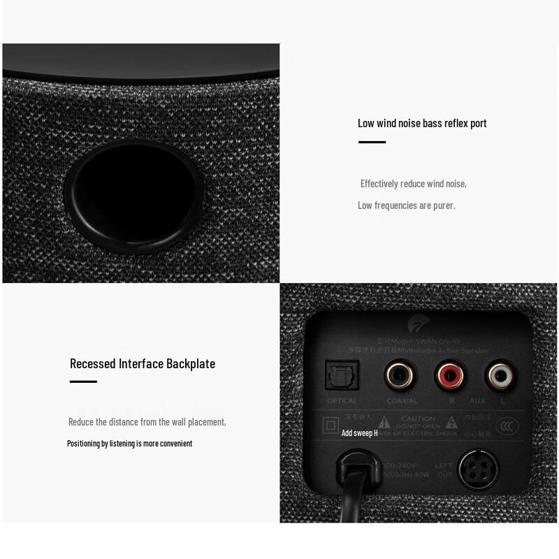 Активные Bluetooth полочные колонки HiVi OS-10 Штепсель CN (адаптер в комплекте)