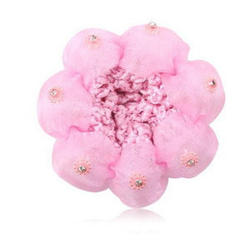 Модный эластичный красочный атласный держатель для волос, косы, чехол для вязания крючком, палочки для волос, танцевальная сетка