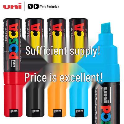 POSCA Серия Mitsubishi PC-8K Акриловый маркерный набор, 8 Цветов на водной основе, Свяжитесь со службой поддержки для Граффити.