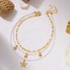 Handmade Rice Beads Multi-layer Stacked Choker for Women Simple Starfish Shell Pendant Necklace Bohemian Beach Jewelry Gifts