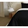 Complete Pack 6 Pieces Black/White Reversible Duvet Cover for Bed 140 X 190 Cm