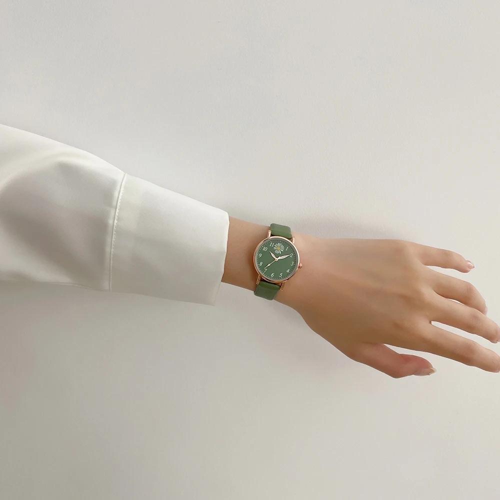 Новые часы для женщин платье романтический браслет наручные часы модные женские кожаные кварцевые часы женские часы Montre Femme