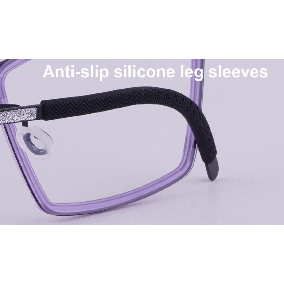 Norway V4109-R Men Business Square Ultralight Titanium Glasses Frames Women Screwless Eyeglasses High Quality Handmade Spectacle