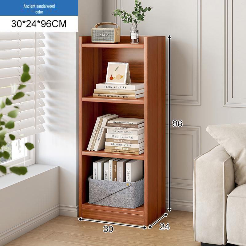 Компактная угловая книжная полка: Небольшой узкий стеллаж для хранения вещей дома или в офисе