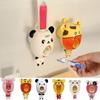 Fashion Funny Panda Toothpaste Holder Plastic Bathroom Toothpaste Dispenser Cartoon Tiger Animal Toothbrush Rack Kids Gift