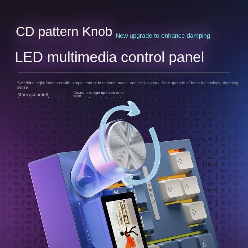 LT84 Oriental White Третий макет экзамена RGB с возможностью горячей замены игровая механическая клавиатура Беспроводная Bluetooth игровая офисная клавиатура