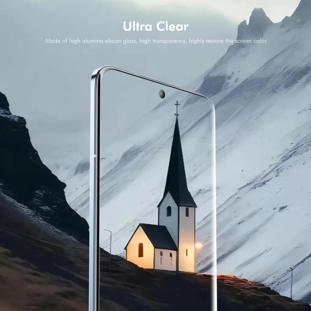 ENKAY HAT PRINCE 2 шт. Защитная пленка для экрана Xiaomi Redmi Note 13 Pro+ 5G, изогнутая, чувствительная к УФ-излучению, с поддержкой разблокировки по отпечатку пальца