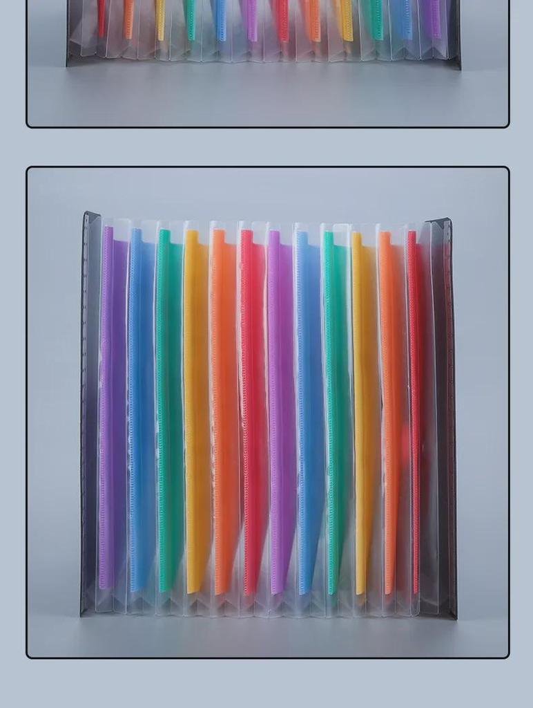 Вертикальная сумка-гармошка с радужными внутренними страницами - Портативная офисная папка большой вместимости