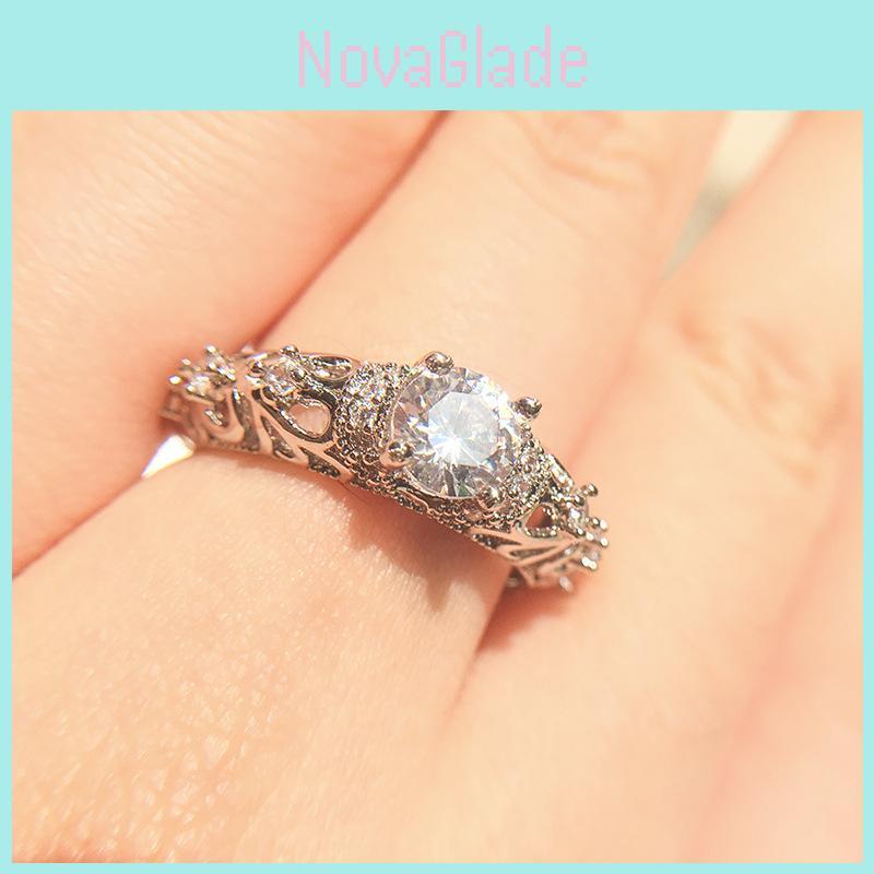 Versatile Fashion Women Luxury Engagement Wedding Rings For Lady Crystal Jewelry Accessories Gifts