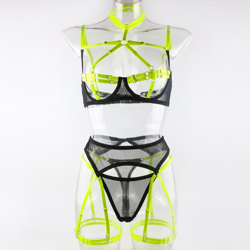 Aduloty Женское сексуальное нижнее белье, красное, двухцветное, с бретельками, воротник, окружность ноги, эротическое нижнее белье, комплект с бюстгальтером на косточках