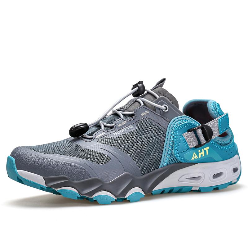 HUMTTO Летняя походная обувь, модные уличные быстросохнущие пляжные сандалии для мужчин, дышащие нескользящие мужские кроссовки для горной воды