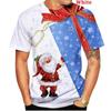 3D Printed Men's Women's T-shirt Short Sleeve Christmas T-shirt Unisex Casual Santa Claus Cartoon T-shirt