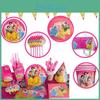 Princess White Snow Bella Jasmine Party Supplies Girl Birthday Tableware Banner