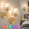Rechargeable RGB Remote Control Crystal Wall Lamp for Bedroom & Living Room