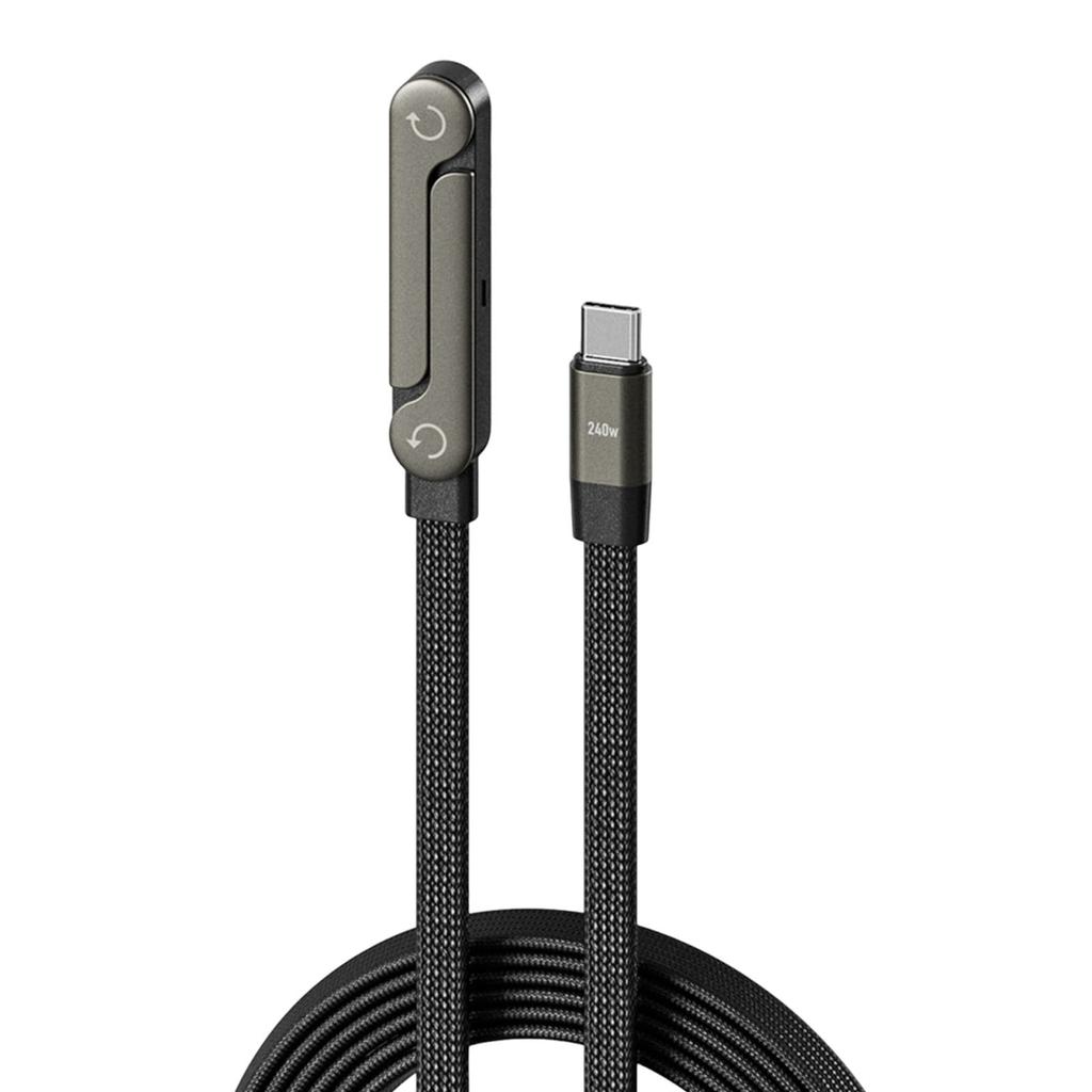 240 Вт/65 Вт Невидимый держатель Зарядный кабель Быстрая зарядка Плетеный кабель со встроенной подставкой для телефона для iPhone 17
