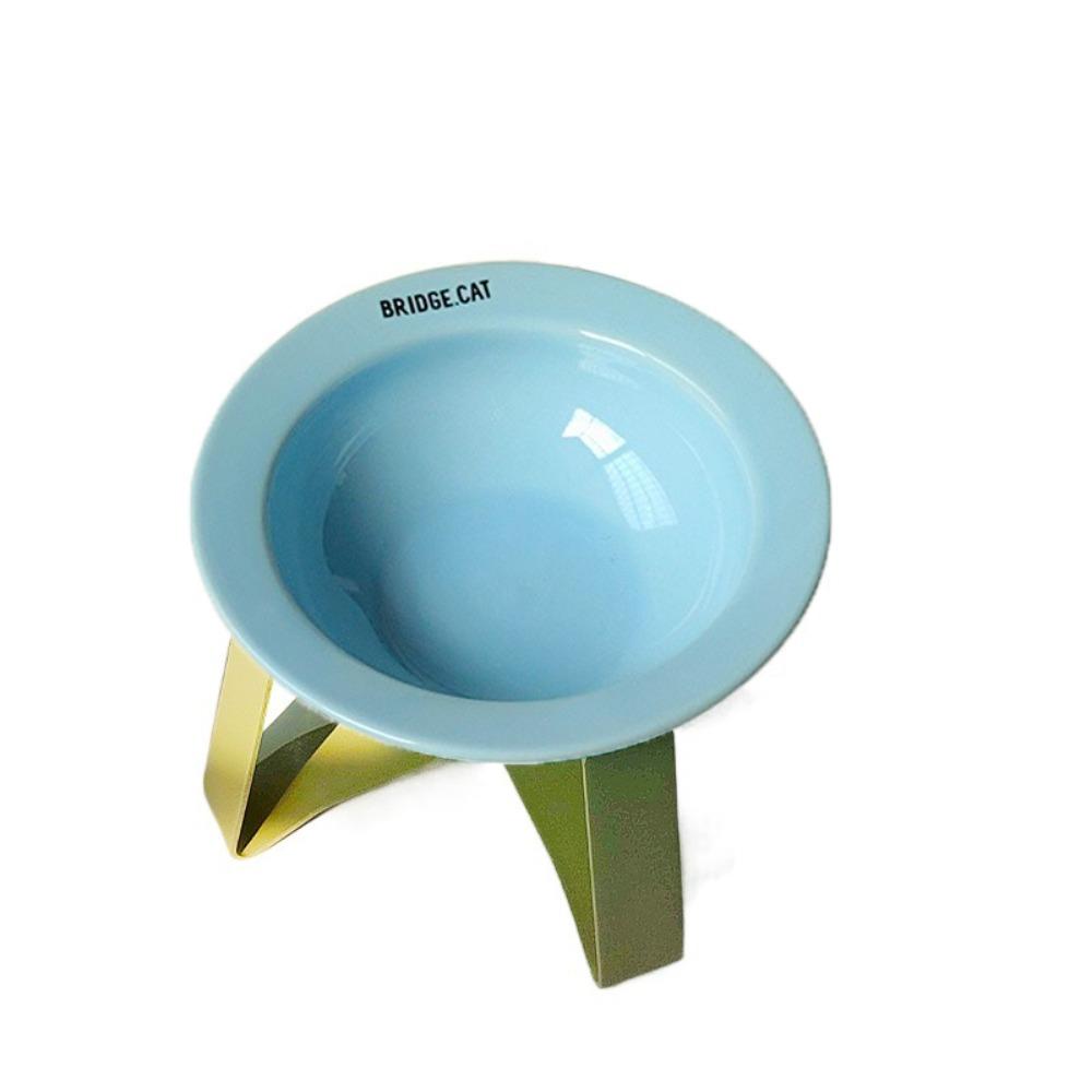 Pet Supplies Ceramic Flying Disc Pet Bowl Korean Style Multicolor UFO Cat Bowl Anti-Tip Round Cat Feeding Bowls For Cat and Dog